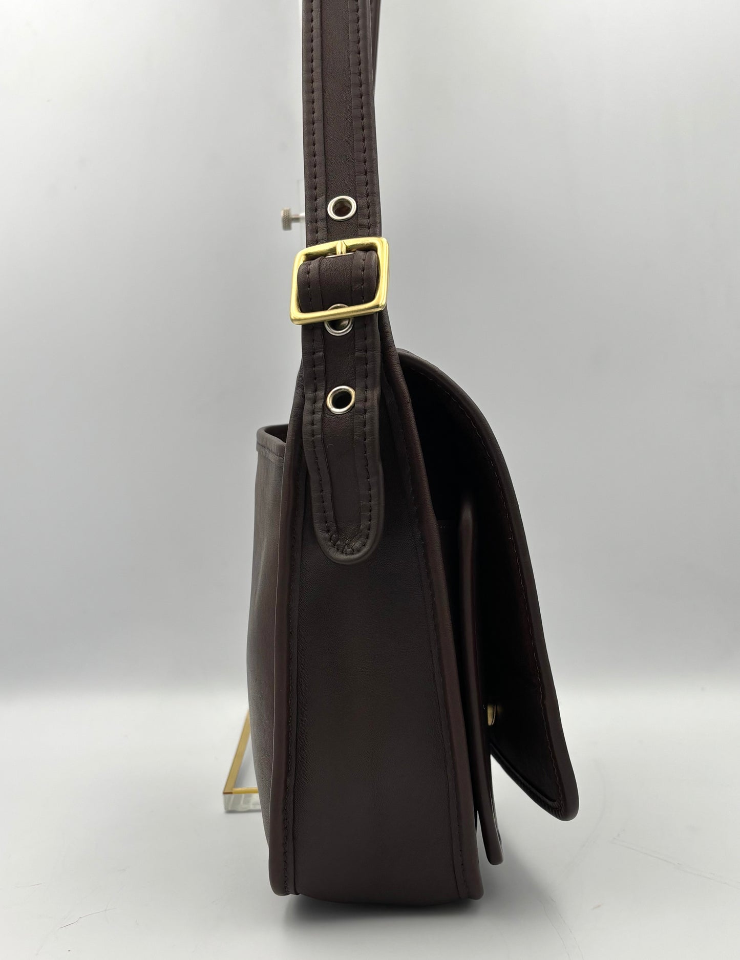 Vintage Coach 9145 Legacy Studio Flap Bag | 1990s Brown Leather Crossbody