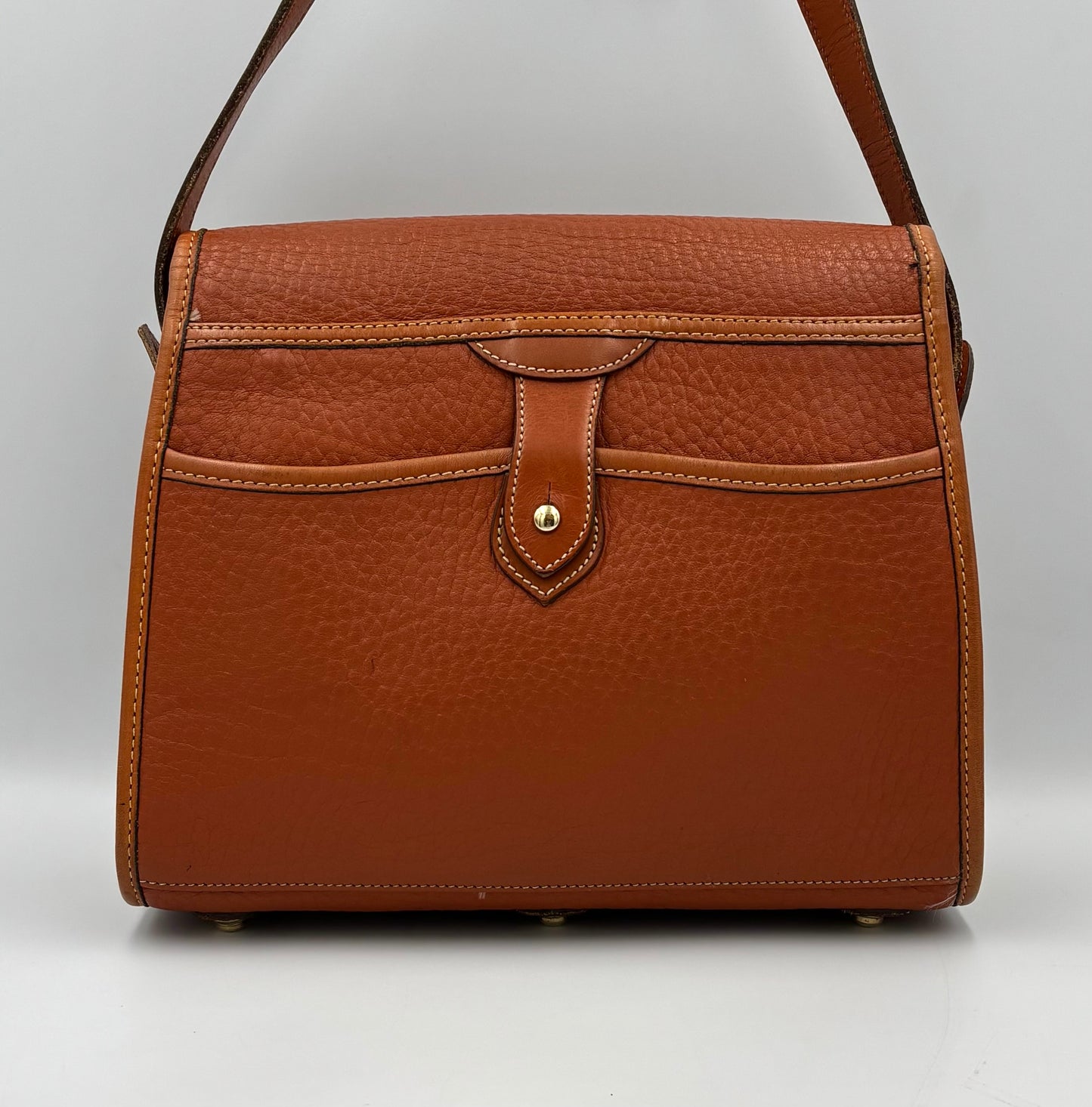 Vintage Dooney & Bourke Essex Crossbody Bag | All Weather Leather Saddle Purse | 90s Pebbled Leather Shoulder Bag