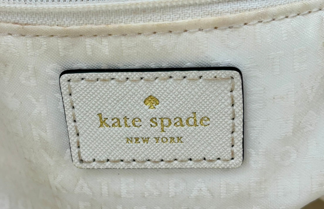 Kate Spade Leather Cream/Pink Large Tote