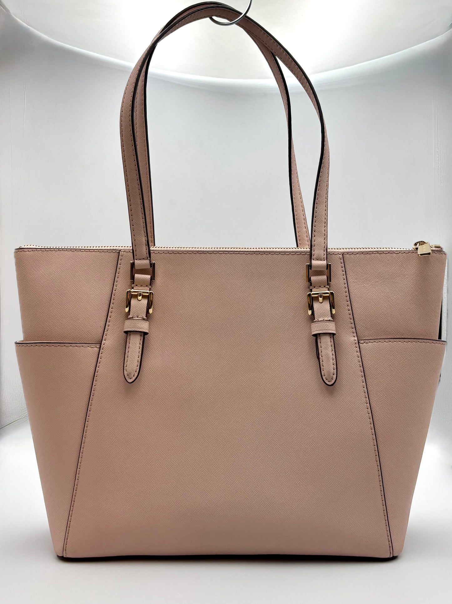 Michael Kors Jet Set Travel Tote | Blush Pink Leather Shoulder Bag | Large Everyday Work Purse | Designer Gift for Her
