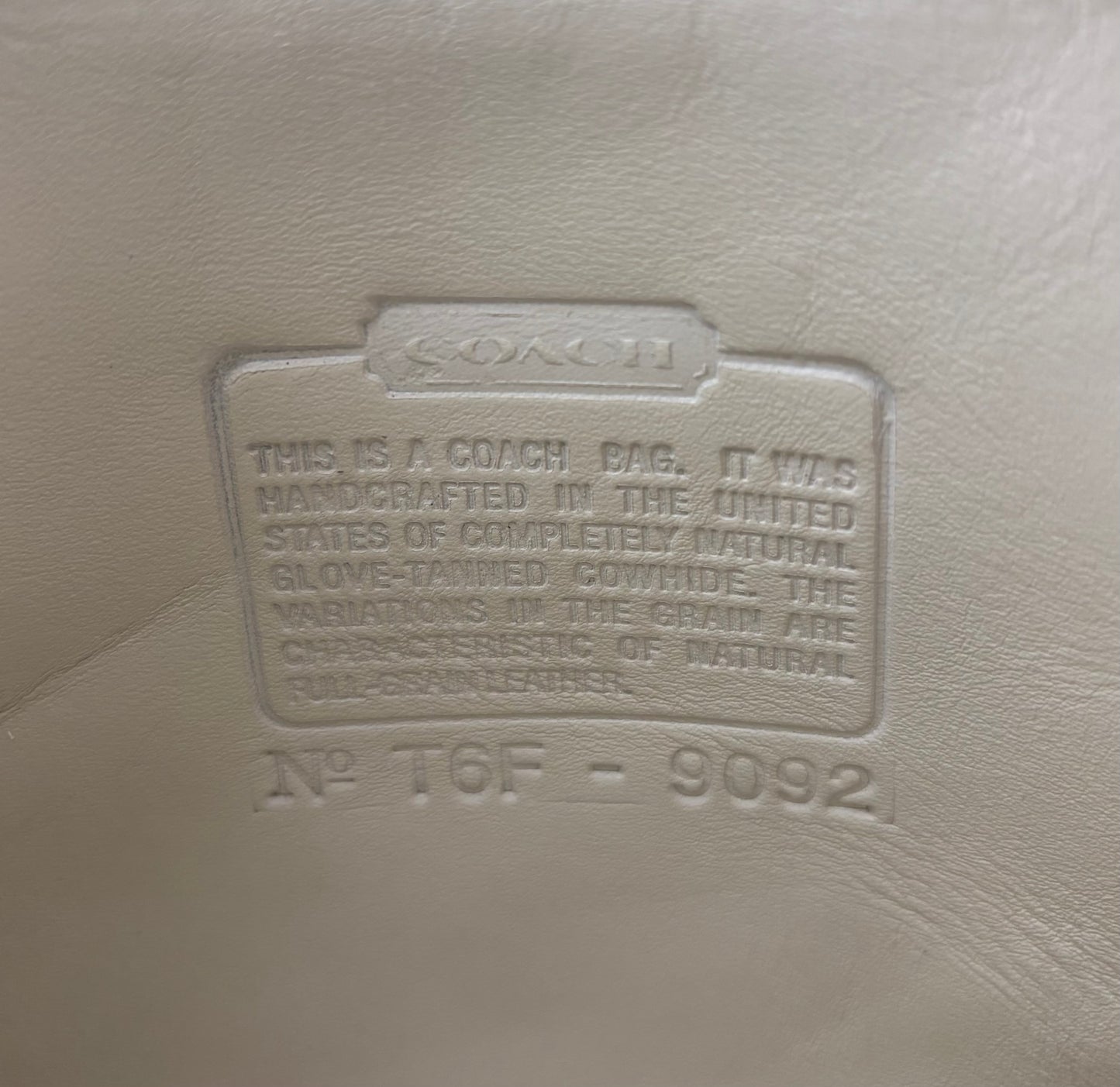 Coach Vintage Tribeca Flap Bag| 1990s Leather 9092 Cream/Bone Crossbody