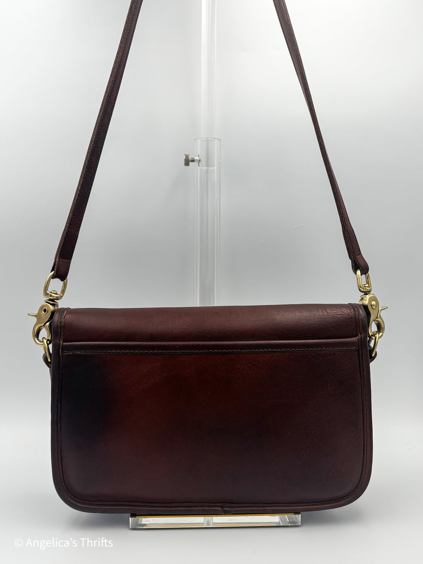 Vintage Coach 9755 Pocket Purse|1990s Legacy Mahogany Crossbody|Classic Leather Turnlock Bag