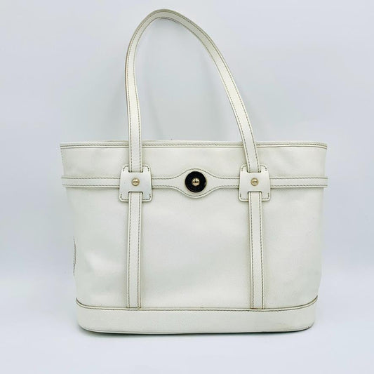 Dooney & Bourke Women's Pebble Leather White Large Tote Shoulder Bag