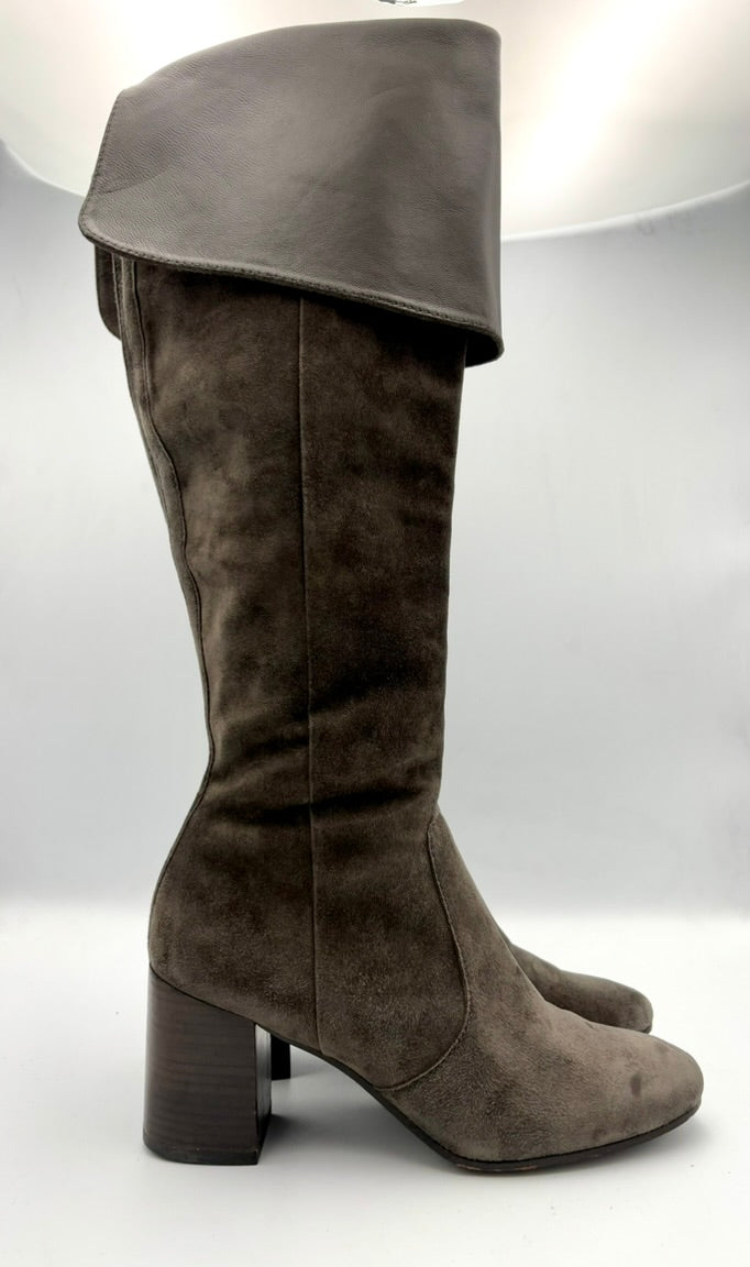 Frye Womens Heeled Brown Suede Knee-High Boots Size 7 - Angelica’s Thrifts