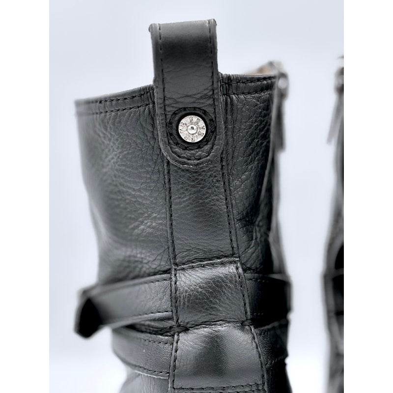 FRYE Women’s Jackie Rivet Short Black Leather Heeled Booties Size 8 - Angelica’s Thrifts