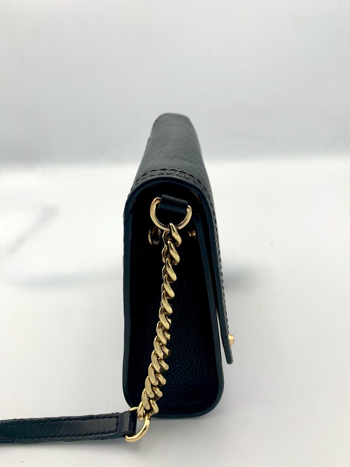 Michael Kors Hays Black Pebbled Leather Small Crossbody - Angelica’s Thrifts