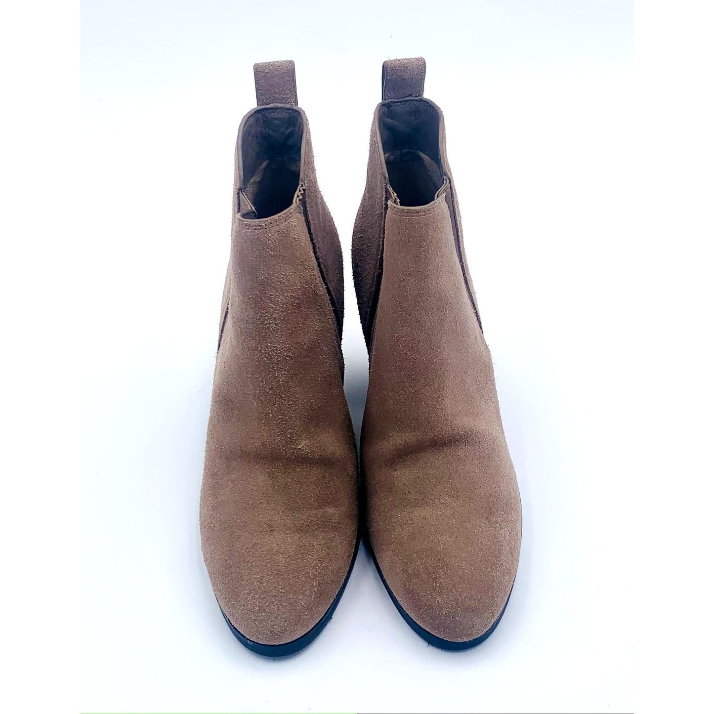 Michael Kors Women's Tan Suede Heeled Booties Size 7 - Angelica’s Thrifts