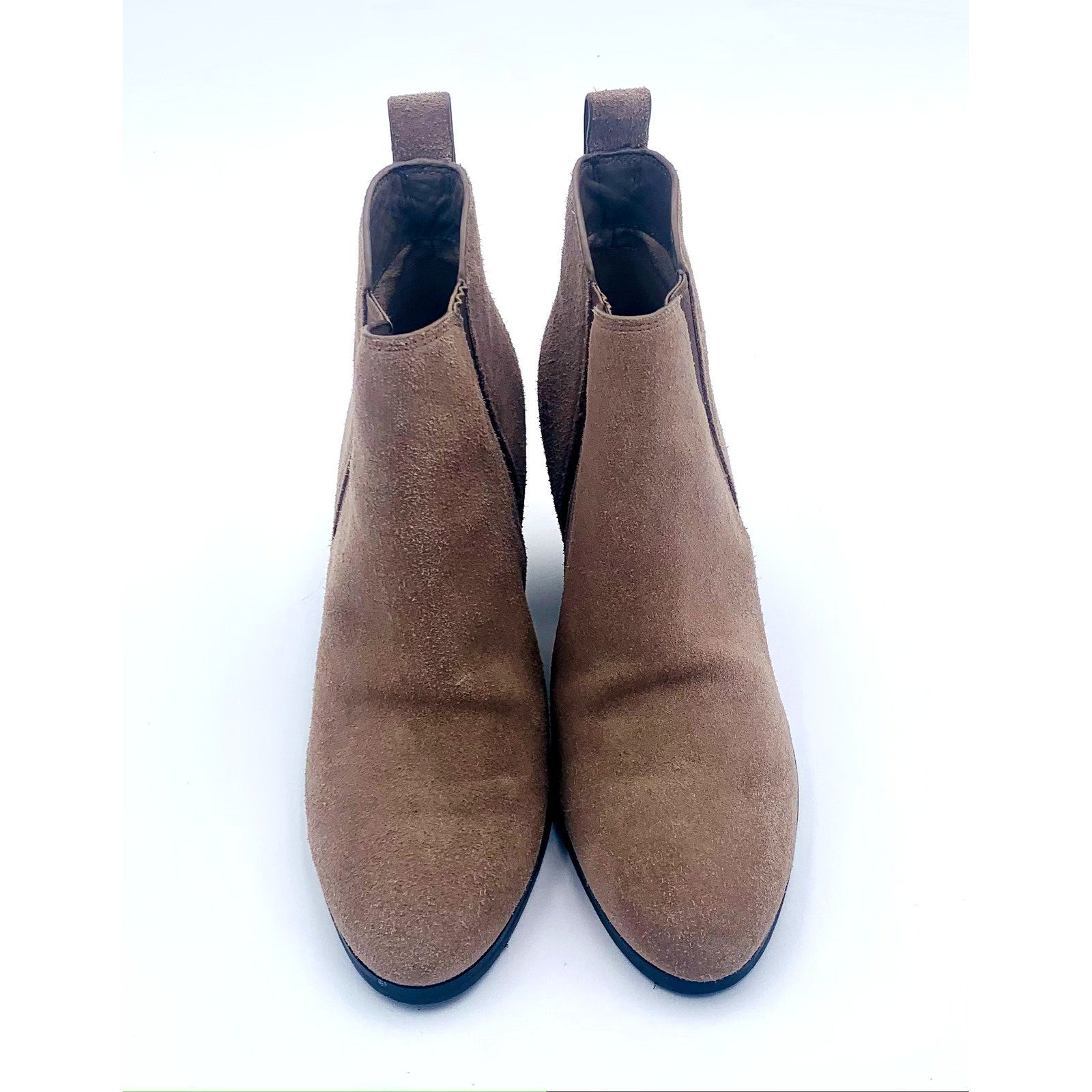 Michael Kors Women's Tan Suede Heeled Booties Size 7 - Angelica’s Thrifts