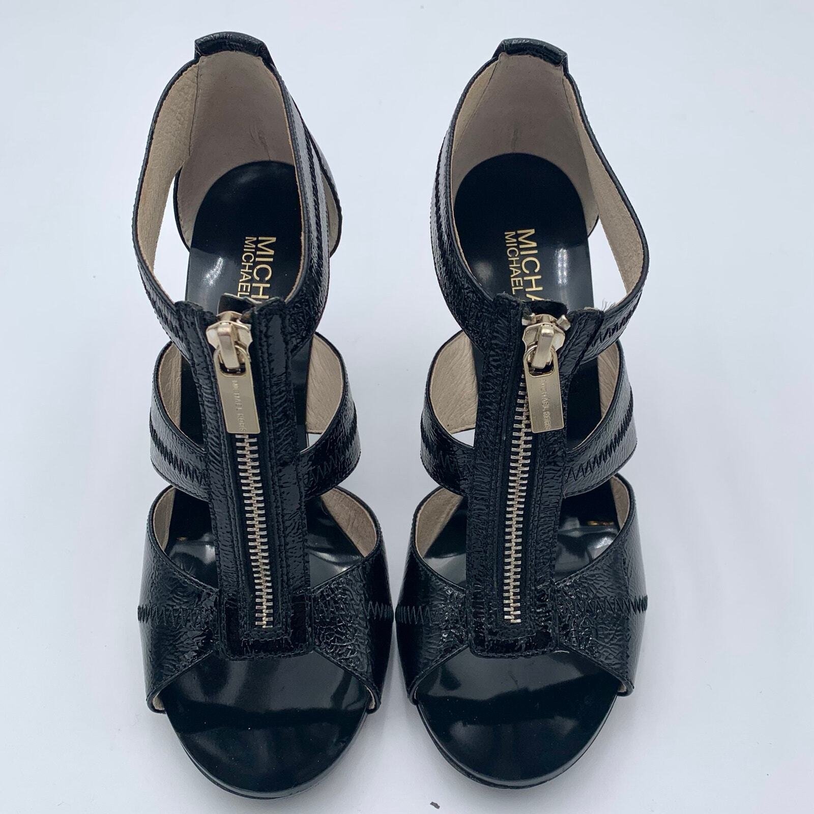 Michael Kors Black Berkley Open Toe Heeled Sandals Size 6.5 - Angelica’s Thrifts