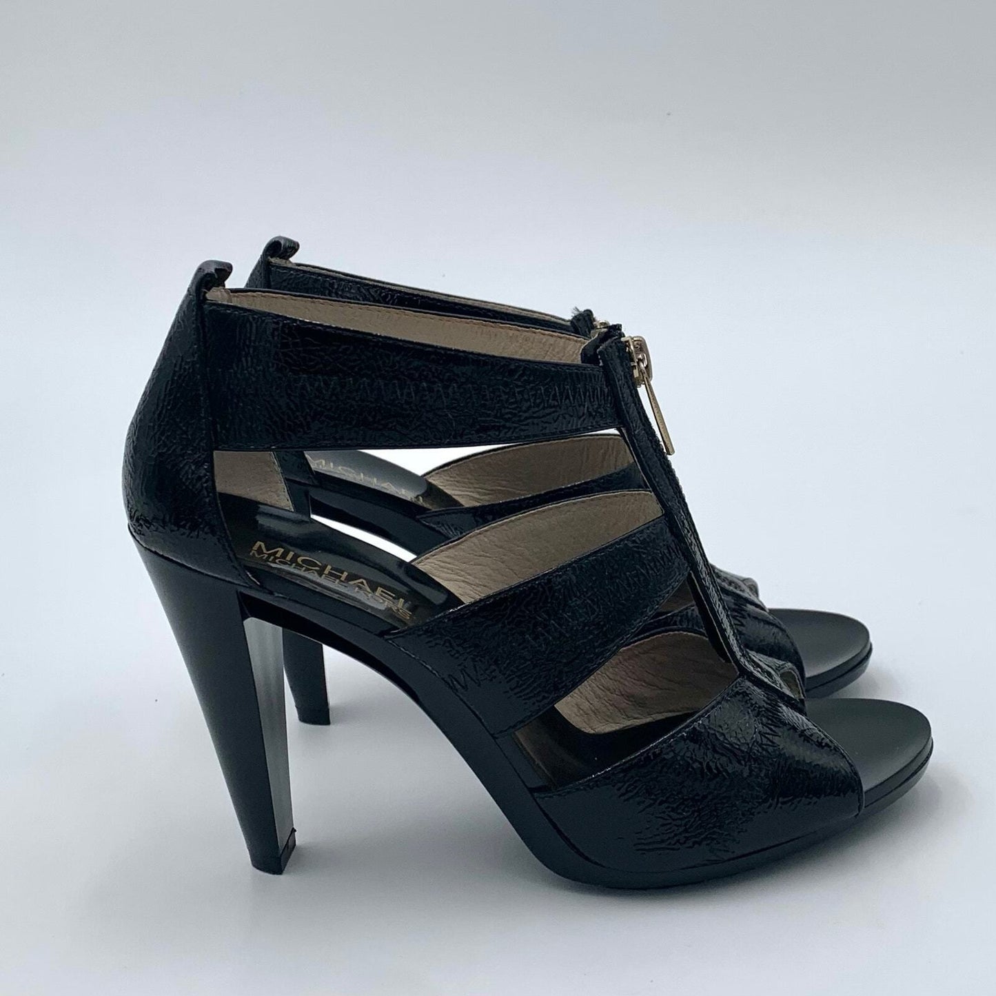 Michael Kors Black Berkley Open Toe Heeled Sandals Size 6.5 - Angelica’s Thrifts