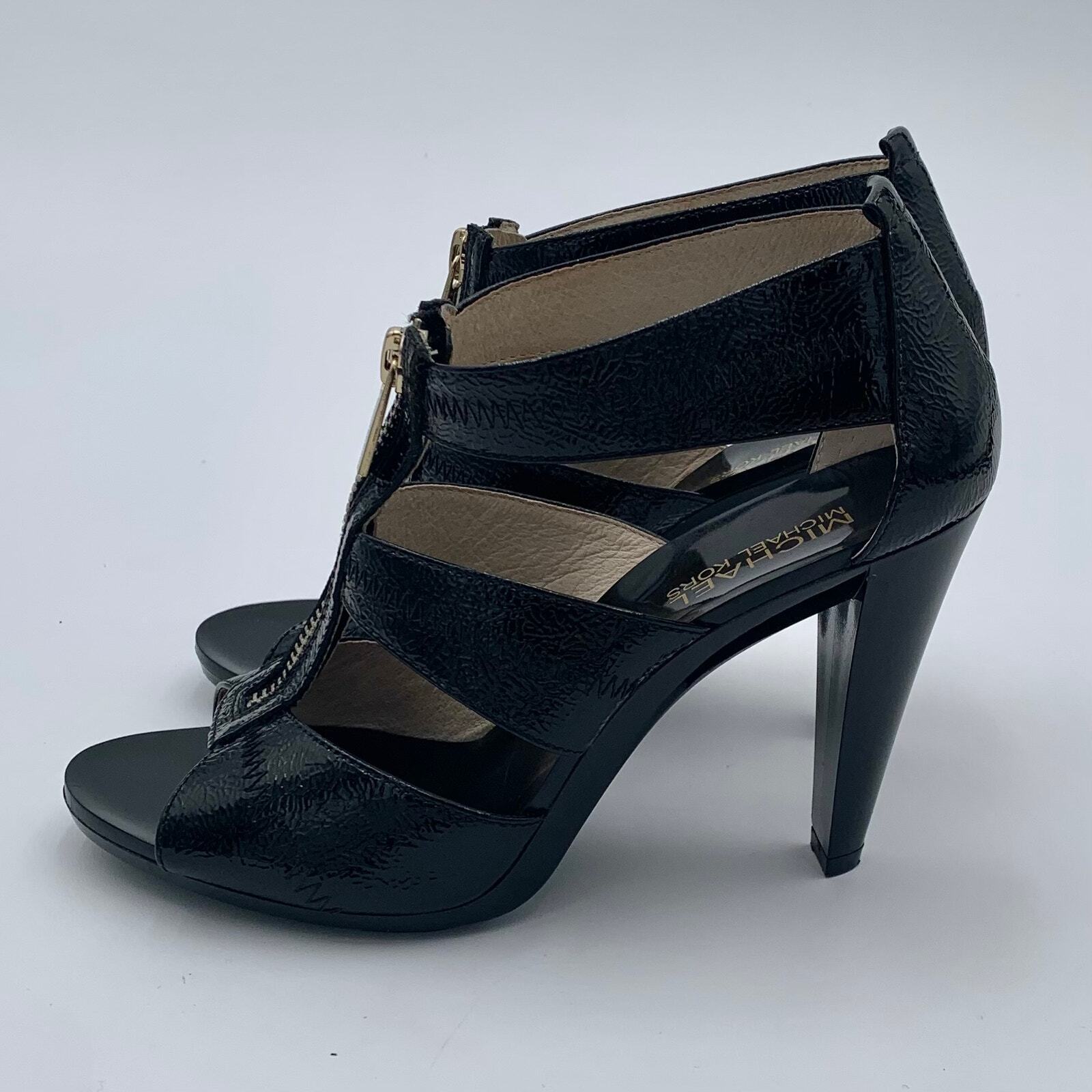 Michael Kors Black Berkley Open Toe Heeled Sandals Size 6.5 - Angelica’s Thrifts