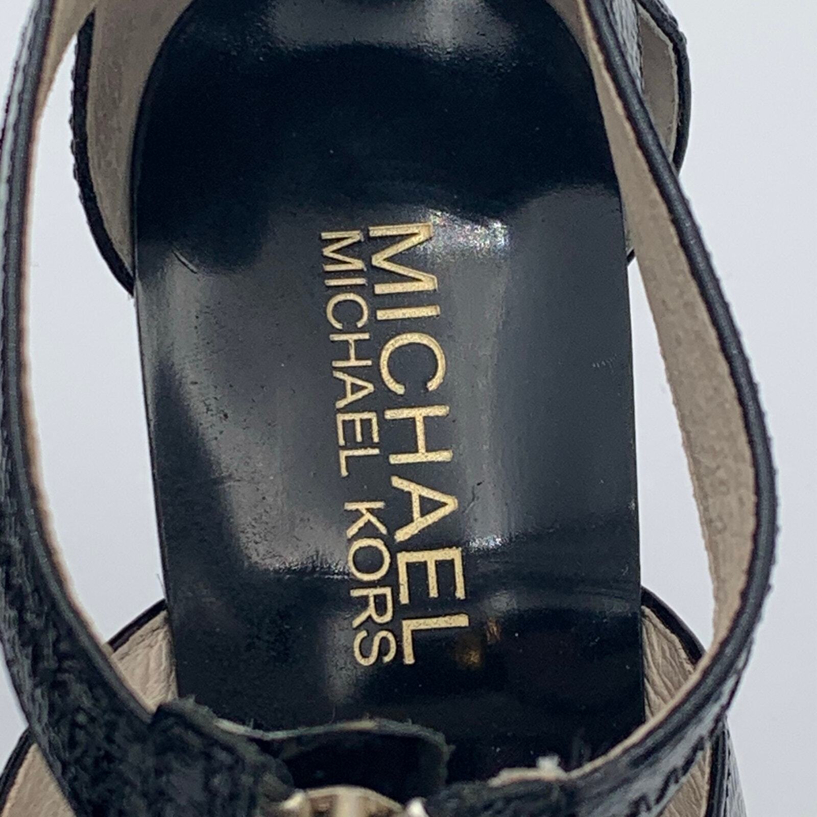 Michael Kors Black Berkley Open Toe Heeled Sandals Size 6.5 - Angelica’s Thrifts