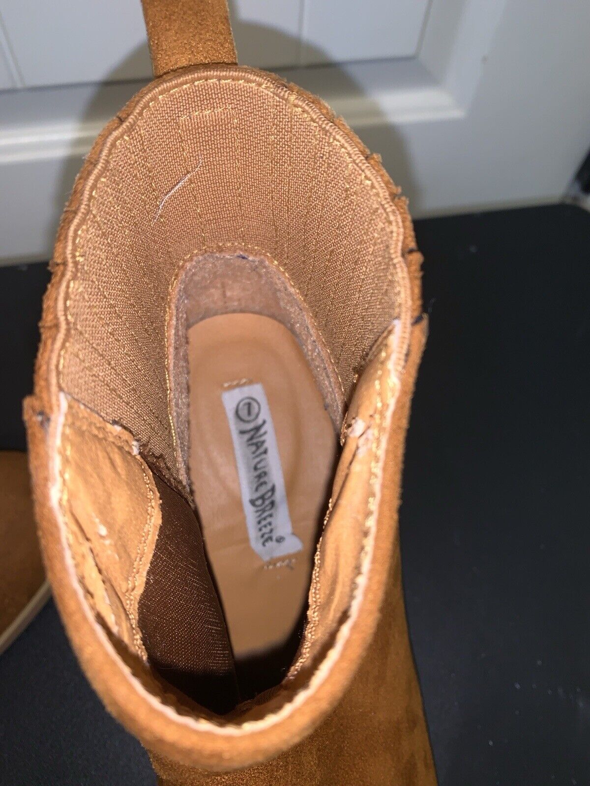 Women’s Tan Suede Heeled Booties Size 7 - Angelica’s Thrifts