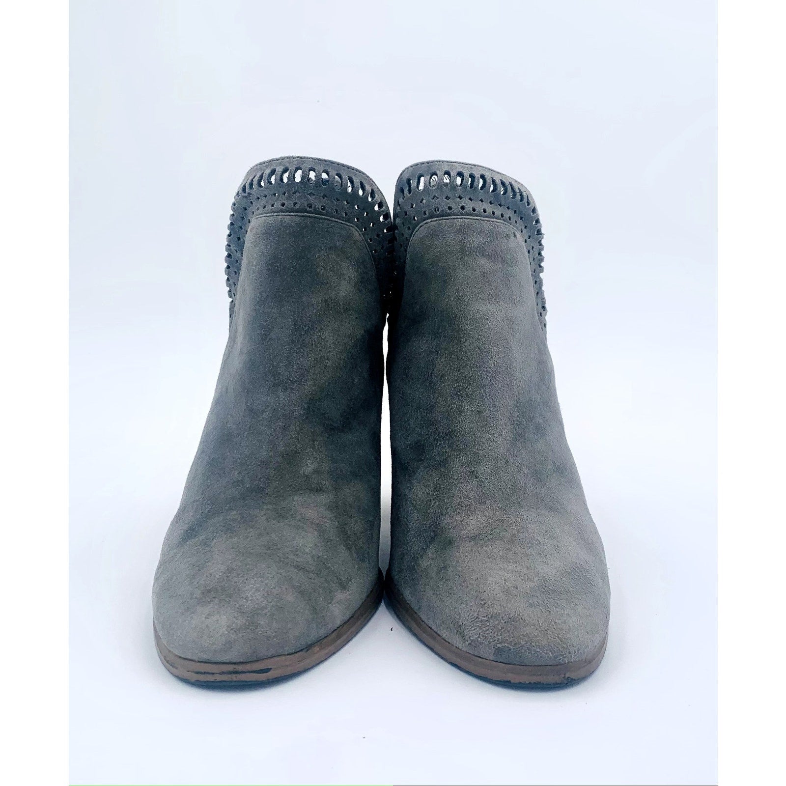 Vince Camuto Grey Women's Heeled Booties Size 8 - Angelica’s Thrifts