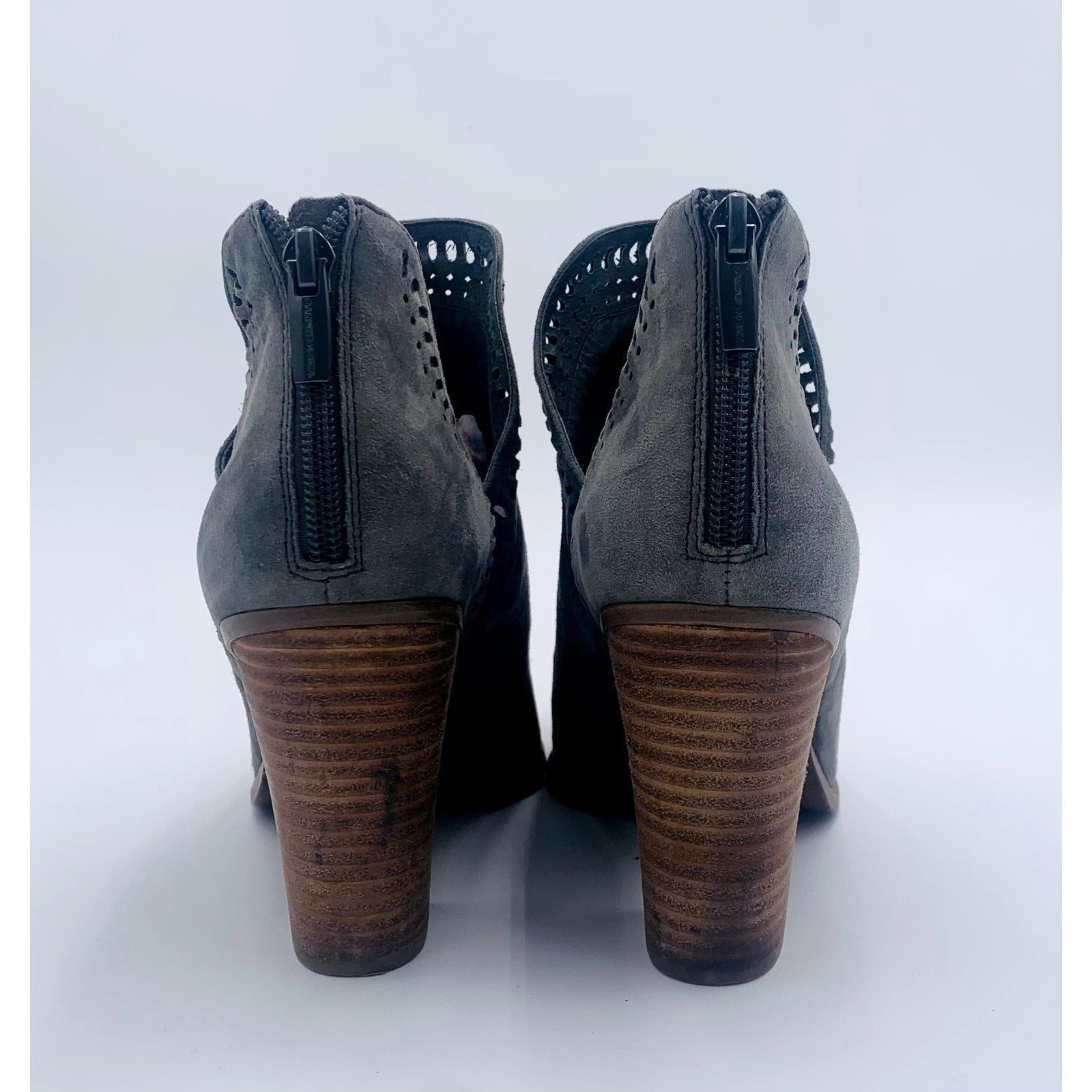 Vince Camuto Grey Women's Heeled Booties Size 8 - Angelica’s Thrifts